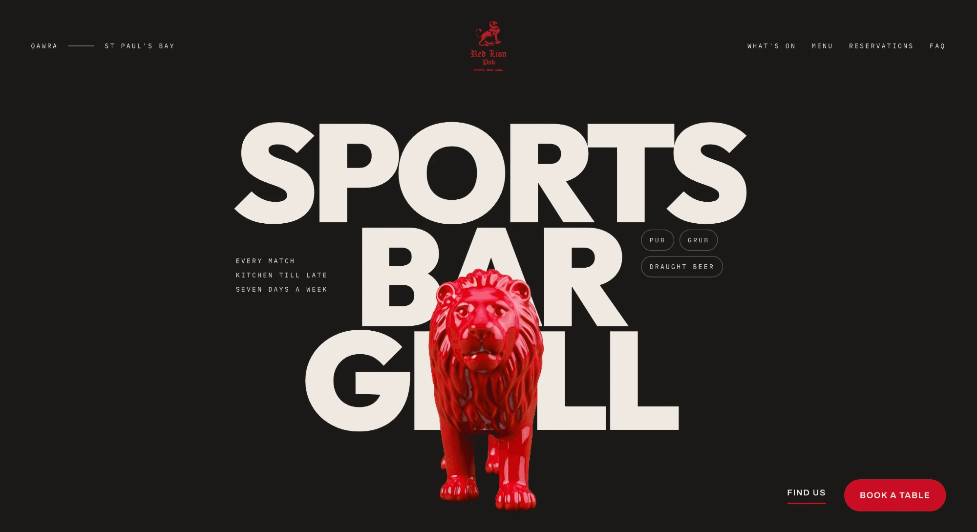 Red Lion Pub website